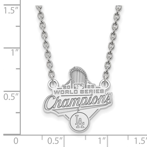SS 2025 World Series Champions Los Angeles Dodgers Large Pendant w/ Neckla