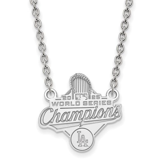 SS 2025 World Series Champions Los Angeles Dodgers Large Pendant w/ Neckla