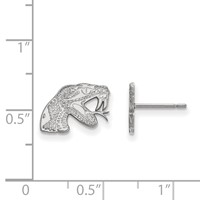Sterling Silver Rhodium-plated LogoArt Florida a and M University Rattler Extra Small Post Earrings view 2