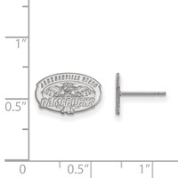 Sterling Silver Rhodium-plated LogoArt Jacksonville State University Extra Small Post Earrings view 2