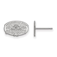 Sterling Silver Rhodium-plated LogoArt Jacksonville State University Extra Small Post Earrings view 1