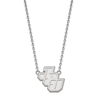 Sterling Silver Rhodium-plated LogoArt John Carroll University Large Pendant Necklace, 18" view 2