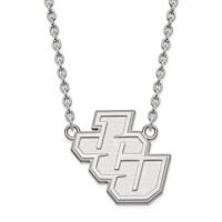 Sterling Silver Rhodium-plated LogoArt John Carroll University Large Pendant Necklace, 18" view 1