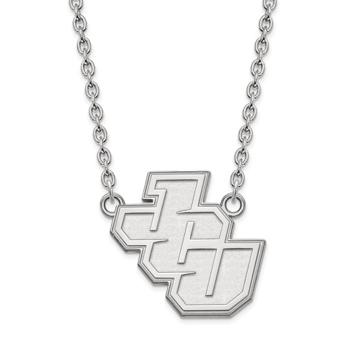 Sterling Silver Rhodium-plated LogoArt John Carroll University Large Pendant Necklace, 18"