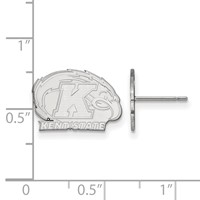 Sterling Silver Rhodium-plated LogoArt Kent State University Extra Small Post Earrings view 2