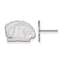Sterling Silver Rhodium-plated LogoArt Kent State University Extra Small Post Earrings view 1