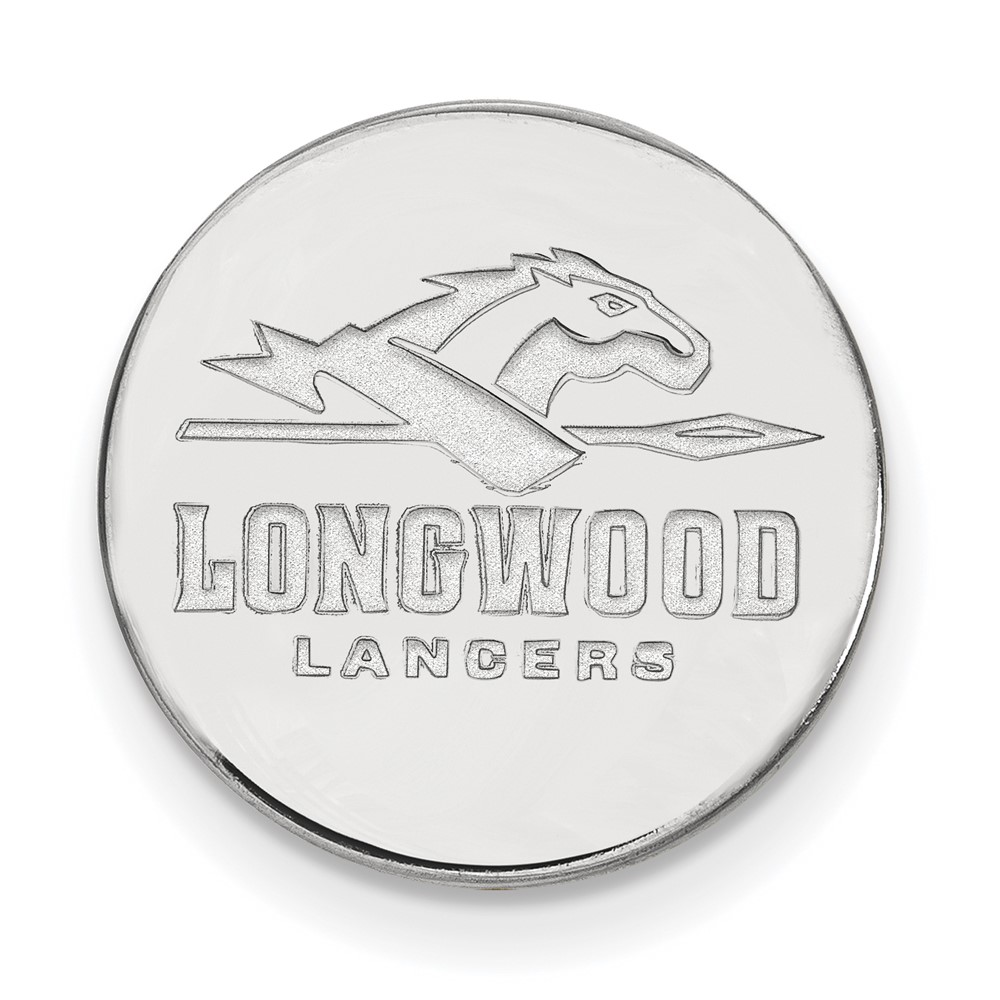 Sterling Silver Rhodium-plated LogoArt Longwood University Lancers Lapel Pin