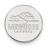 Sterling Silver Rhodium-plated LogoArt Longwood University Lancers Lapel Pin view 1