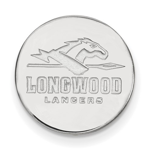 Sterling Silver Rhodium-plated LogoArt Longwood University Lancers Lapel Pin
