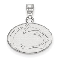 Sterling Silver Rhodium-plated LogoArt Penn State University Lion Small Pendant view 1