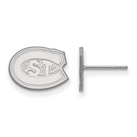 Sterling Silver Rhodium-plated LogoArt St. Cloud State University Extra Small Post Earrings view 1
