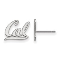 Sterling Silver Rhodium-plated LogoArt University of California Berkeley Extra Small Post Earrings view 1