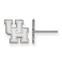 Sterling Silver Rhodium-plated LogoArt University of Houston U-h Extra Small Post Earrings view 1