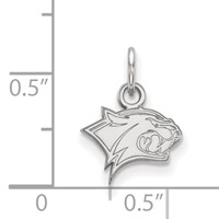 Sterling Silver Rhodium-plated LogoArt University of New Hampshire Wildcat Extra Small Pendant view 2