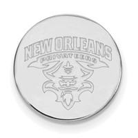 Sterling Silver Rhodium-plated LogoArt University of New Orleans U-n-o Lapel Pin view 1