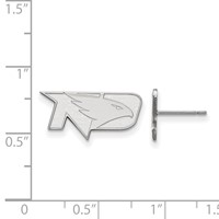 Sterling Silver Rhodium-plated LogoArt University of North Dakota Extra Small Post Earrings view 2