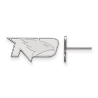 Sterling Silver Rhodium-plated LogoArt University of North Dakota Extra Small Post Earrings view 1