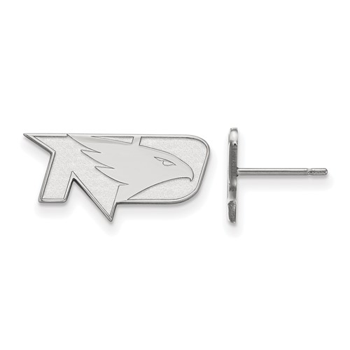 Sterling Silver Rhodium-plated LogoArt University of North Dakota Extra Small Post Earrings