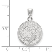 Sterling Silver Rhodium-plated LogoArt University of Nevada-Reno Medium Crest Pendant view 2