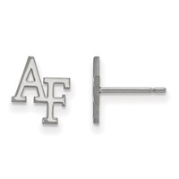 Sterling Silver Rhodium-plated LogoArt United States Air Force Academy A-f Extra Small Post Earrings view 1