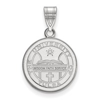 Sterling Silver Rhodium-plated LogoArt University of Tulsa Medium Crest Pendant view 1