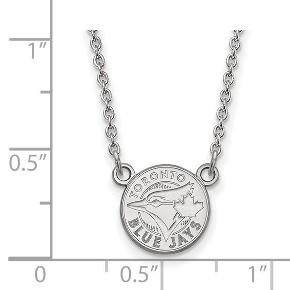 SS/Rh-p Major League Baseball LogoArt Toronto Blue Jays Pendant Necklace