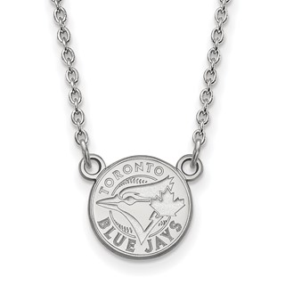 SS/Rh-p Major League Baseball LogoArt Toronto Blue Jays Pendant Necklace
