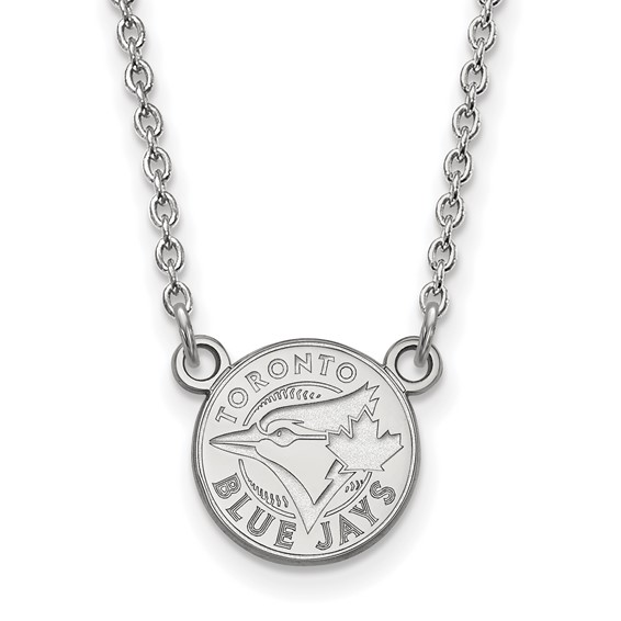 SS/Rh-p Major League Baseball LogoArt Toronto Blue Jays Pendant Necklace