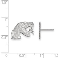 Sterling Silver Rhodium-plated LogoArt Florida a and M University Rattler Small Post Earrings view 2