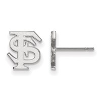 Sterling Silver Rhodium-plated LogoArt Florida State University F-s Extra Small Post Earrings view 1