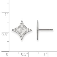 Sterling Silver Rhodium-plated LogoArt Furman University Small Post Earrings view 2