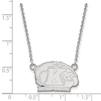 Sterling Silver Rhodium-plated LogoArt Kent State University Small Pendant Necklace, 18" view 2