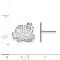 Sterling Silver Rhodium-plated LogoArt Old Dominion University Small Post Earrings view 2