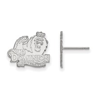 Sterling Silver Rhodium-plated LogoArt Old Dominion University Small Post Earrings view 1