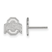 Sterling Silver Rhodium-plated LogoArt the Ohio State University Extra Small Post Earrings view 1