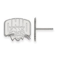 Sterling Silver Rhodium-plated LogoArt Ohio University Small Post Earrings view 1