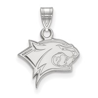 Sterling Silver Rhodium-plated LogoArt University of New Hampshire Wildcat Small Pendant view 1