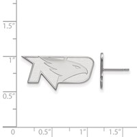 Sterling Silver Rhodium-plated LogoArt University of North Dakota Small Post Earrings view 2
