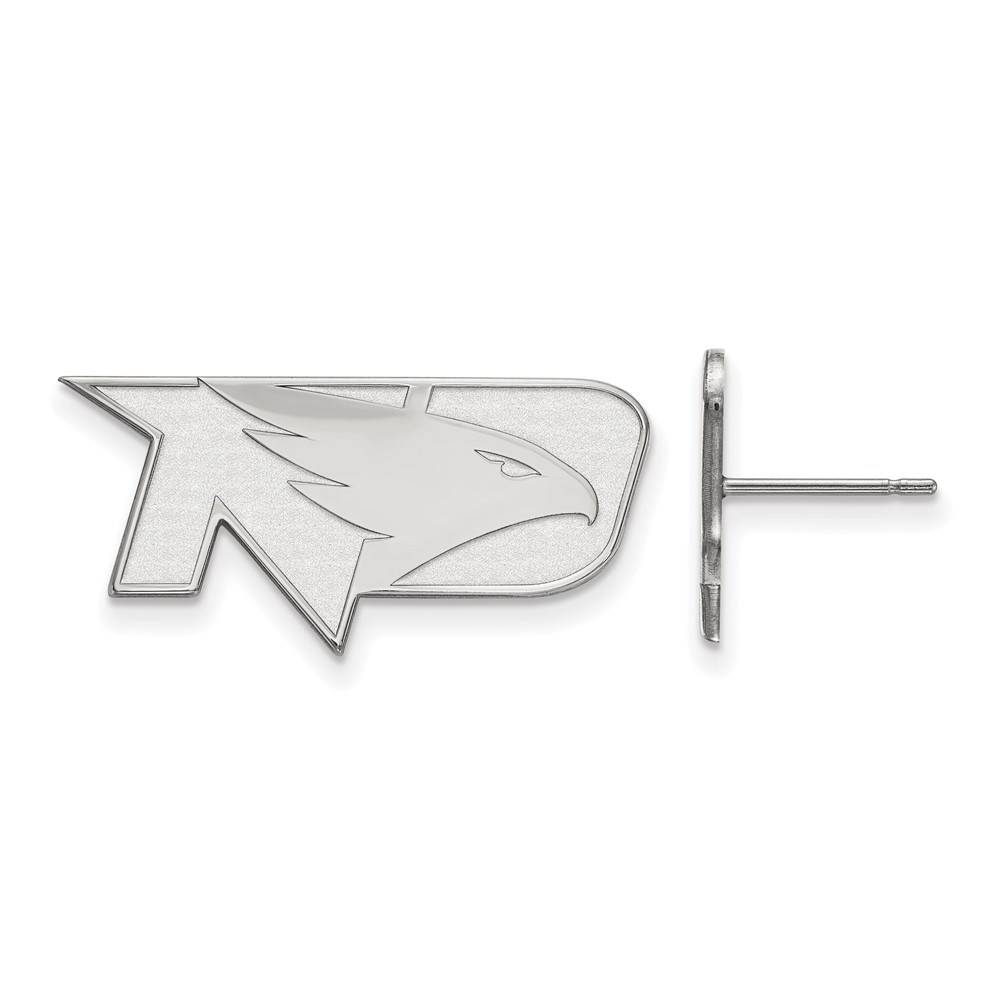 Sterling Silver Rhodium-plated LogoArt University of North Dakota Small Post Earrings