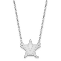 Sterling S. Rh-p LogoArt Vanderbilt University Large Pendant with Necklace view 2