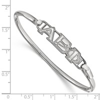 Sterling S. Rh-p LogoArt Alpha Epsilon Phi Small Hook and Clasp Bangle view 3