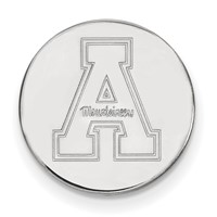 Sterling Silver Rhodium-plated LogoArt Appalachian State University Lapel Pin view 1