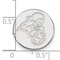 Sterling Silver Rhodium-plated LogoArt Coastal Carolina University Chanticleer Lapel Pin view 3