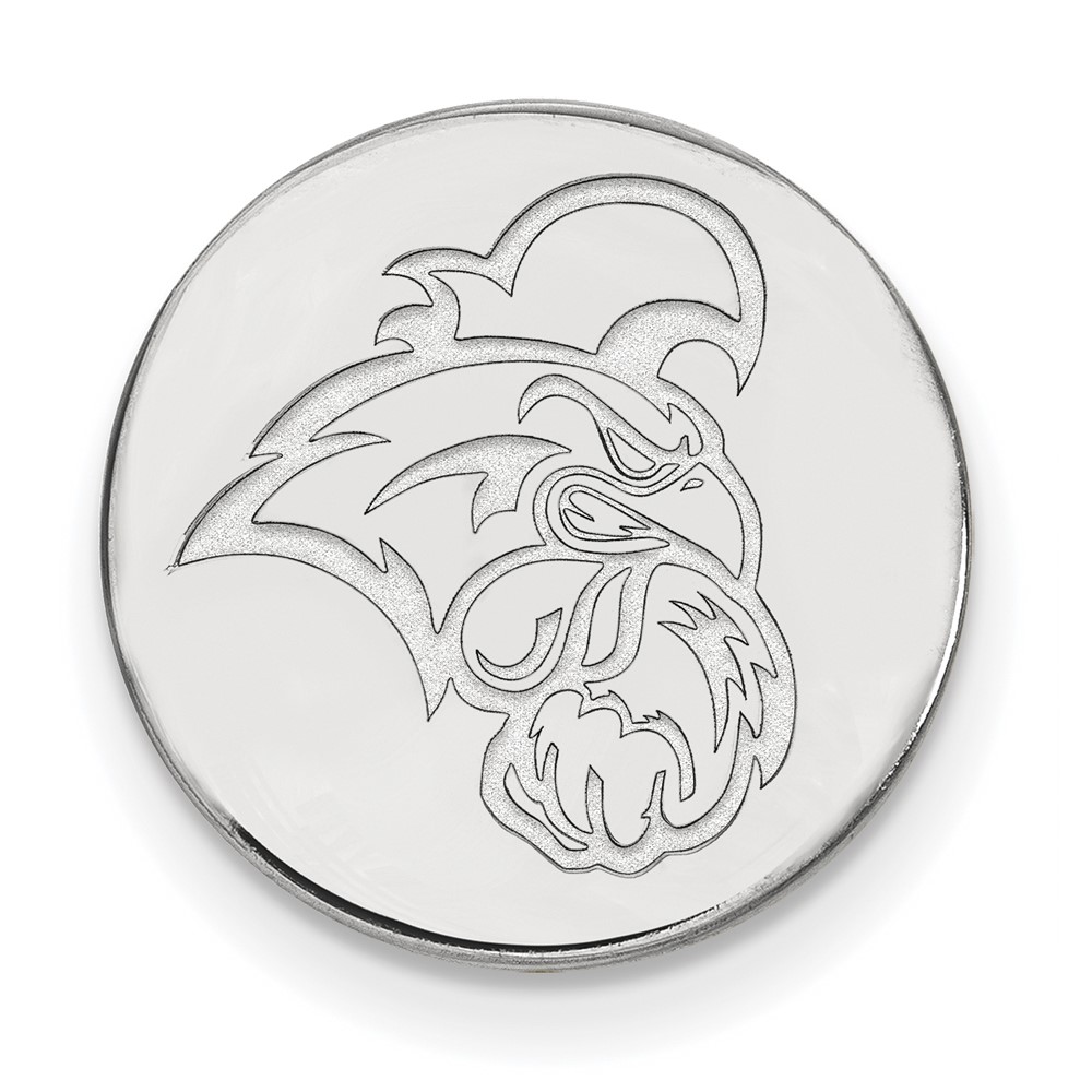 Sterling Silver Rhodium-plated LogoArt Coastal Carolina University Chanticleer Lapel Pin