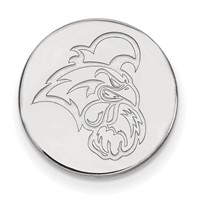 Sterling Silver Rhodium-plated LogoArt Coastal Carolina University Chanticleer Lapel Pin view 1
