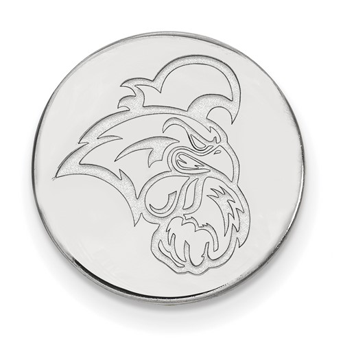 Sterling Silver Rhodium-plated LogoArt Coastal Carolina University Chanticleer Lapel Pin