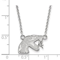 Sterling Silver Rhodium-plated LogoArt Florida a and M University Rattler Small Pendant Necklace, 18" view 2