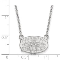 Sterling Silver Rhodium-plated LogoArt Jacksonville State U. Small Pendant Necklace, 18" view 2