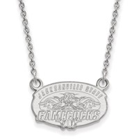 Sterling Silver Rhodium-plated LogoArt Jacksonville State U. Small Pendant Necklace, 18" view 1
