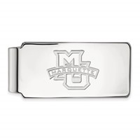 Sterling Silver Rhodium-plated LogoArt Marquette University Money Clip view 1